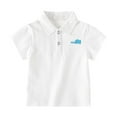 thumbnail image 1 of REDARER Kids' Polo Shirt - Cartoon Animal Print Short Sleeve Top, Breathable Lapel Collar Shirt for Outdoor Play & Casual Wear,Size:4-5 Years, 1 of 3