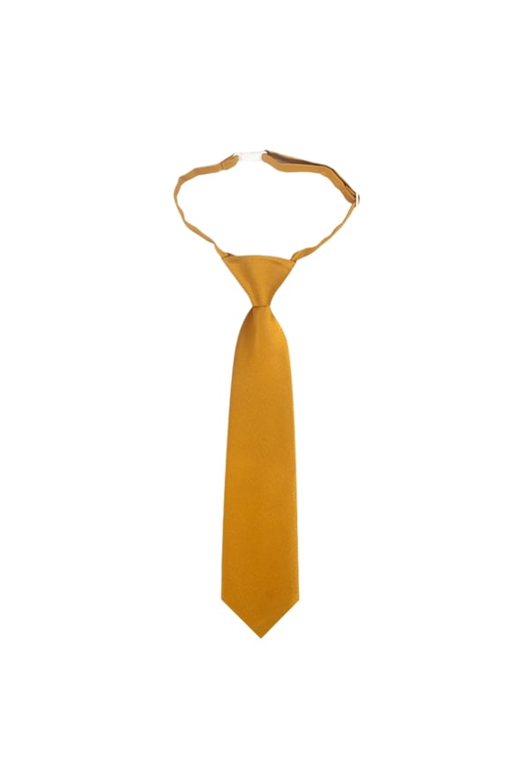 Kids' Pre-Tied Solid Necktie, Easy Pull-On Formal School Uniform Accessory for Boys & Girls,One Size