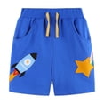 thumbnail image 1 of REDARER Kids' Rocket Patch Shorts, Elastic Drawstring Waist Casual Sport Beach Shorts for Boys & Girls,1-2 Years, 1 of 3