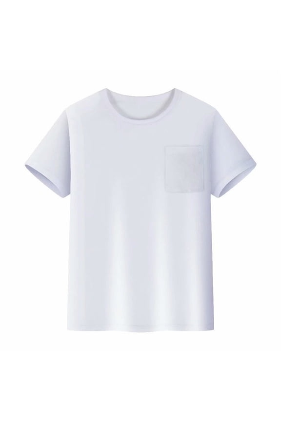 Kids Mesh T Shirts Short Sleeve Plain Top Tees Boy & Girl Baby Unisex Toddler Children Crew Neck T Shirt with Pocket Boys Uniform Shirts, for Size 13-14 Years