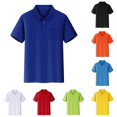 thumbnail image 1 of REDARER Kids Short Sleeve Pocket Polo Soft Breathable Button Placket Summer School Casual Tops School Uniform,5-6 Years, 1 of 3