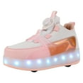 thumbnail image 1 of REDARER Kids Skate Sneakers with LED Wheels, Thick Sole Light Up Shoes USB Rechargeable, Fashion Lightweight Sneakers for Boys Girls,Size:13-13.5 Years, 1 of 9