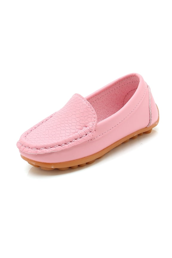 Kids On Loafers, Soft Flat Boat Shoes for Boys & Girls, Casual Dress Shoes with Flexible Sole, Lightweight Comfortable Toddler Shoes,Size:8