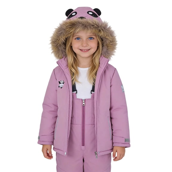 REDARER Kids Snowsuit Windproof Insulated Ski Jacket and Pants Set for Boys Girls Winter Outdoor Cold Weather Activities,6-7 Years