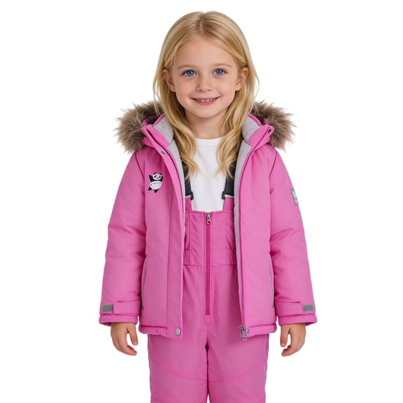 REDARER Kids Snowsuit Windproof Insulated Ski Jacket and Pants Set for Boys Girls Winter Outdoor Cold Weather Activities,6-7 Years