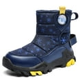 thumbnail image 1 of REDARER Kids' Solid Color Snow Boots - Winter Warm Padded Boots for Boys & Girls, Thickened -Lined with Non- Soles,Size:11.5-12 Years, 1 of 9