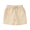 thumbnail image 1 of REDARER Kids Solid Drawstring Shorts Elastic Waist with Pockets Summer Casual Sport Shorts,3-4 Years, 1 of 4