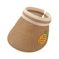 thumbnail image 1 of REDARER Kids Straw Sun Visor, Lemon Embroidery Empty Top Hat Lightweight UV Protection for Outdoor,2-6 Years, 1 of 3