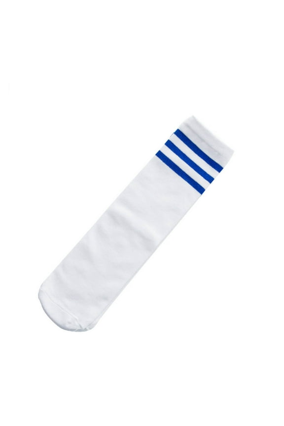 Kids Striped Socks, Mid-Calf Athletic Crew Socks with Number 8 Print,One Size