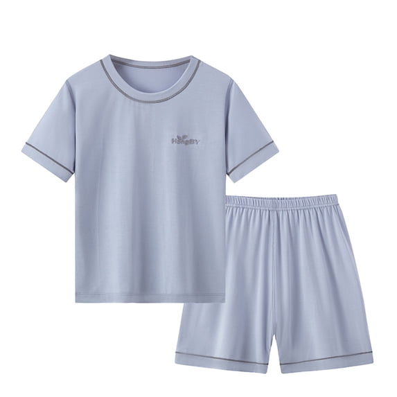 REDARER Kids Summer Soft Short Sleeve & Shorts 2PC Breathable Loungewear Pajama Set,10-11 Years
