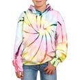 thumbnail image 1 of REDARER Kids Tie-Dye Hoodie, 3D Printed Pullover with Pocket, Spring Autumn Long Sleeve Sweatshirt, Boys Girls Unisex Artistic Design,for 13-14 Years, 1 of 2