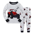 thumbnail image 1 of REDARER Kids Tractor Print Long Sleeve Pajama Set Two Piece Cartoon Sleepwear for Boys Girls Toddler Nightwear,, 1 of 2