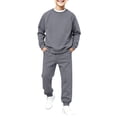 thumbnail image 1 of REDARER Kids Unisex 2 Piece Tracksuit Raglan Crewneck Sweatshirt and Jogger Pants Soft Casual Outfit Set for Boys Girls Daily Wear,7-8 Years, 1 of 6