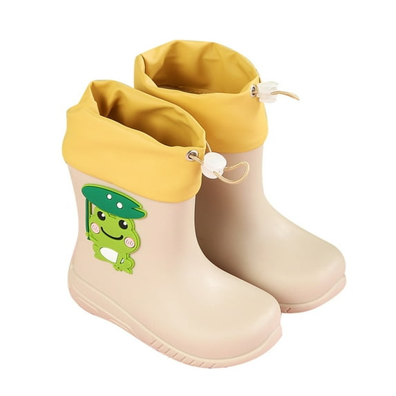 REDARER Kids Unisex Water Shoes - Lightweight Cartoon Rain Boots with Adjustable Drawstring, Non- Rainy Season Footwear for Puddle Play,Size:2-3 Years