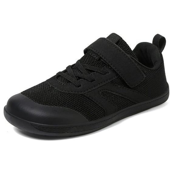 REDARER Kids' Wide Fit Breathable Shoes - Non- Sole for Walking, Dance & Outdoor Play,Color:Black,Size:12.5