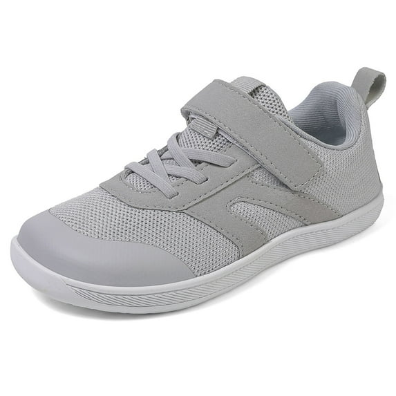 REDARER Kids' Wide Fit Breathable Shoes - Non- Sole for Walking, Dance & Outdoor Play,Color:Grey,Size:7