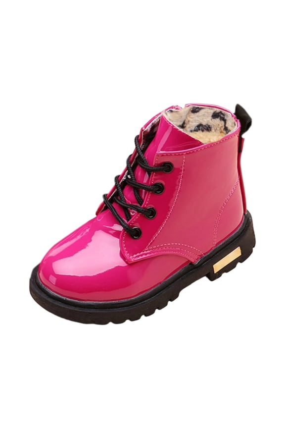Kids Winter Boots Resistant Short Boots with Warm Lining Comfortable Casual Shoes for Boys and Girls,Size:4-4.5 Years