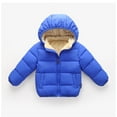 thumbnail image 1 of REDARER Kids Winter Coat Thick Warm Hooded Jacket Lined Outerwear, Solid Color Cold Weather Outfit for Boys Girls,5-6 Years, 1 of 4