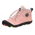 thumbnail image 1 of REDARER Kids' Winter Snow Boots - Warm Lace-Up Boots with Thick Insulation for Cold Weather, Comfortable & Durable,Color:Pink,Size:9-9.5 Years, 1 of 4
