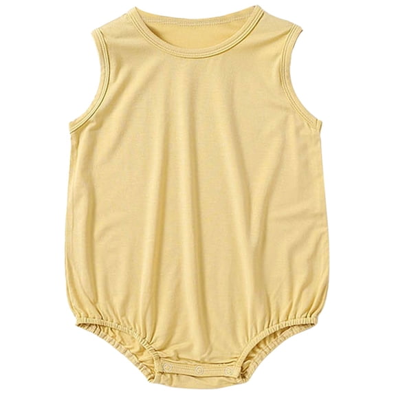 REDARER Baby Boys & Girls' Sleeveless Romper Soft Fabric Breathable Summer Bodysuit,0-3 Months