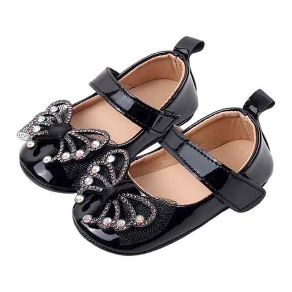 REDARER Sandals for Girls Soft Sole Casual Leather First Walking Shoes with Bowknot Design Toddler Style Footwear,13