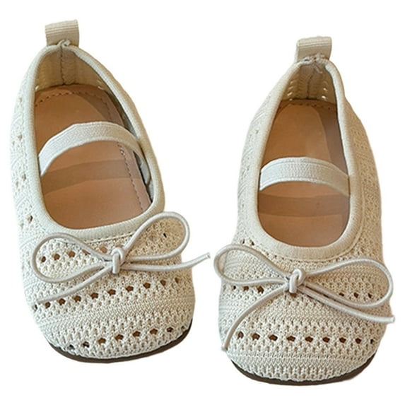 REDARER Sandals for Toddler Breathable Bow Summer Shoes Casual Everyday Wear Comfortable Lightweight Baby Girl Closed Toe Sandals,18-24 Months