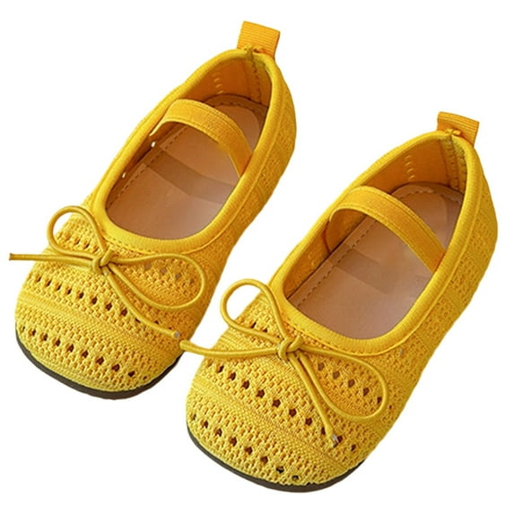 REDARER Sandals for Toddler Breathable Bow Summer Shoes Casual Everyday Wear Comfortable Lightweight Baby Girl Closed Toe Sandals,4-4.5 Years