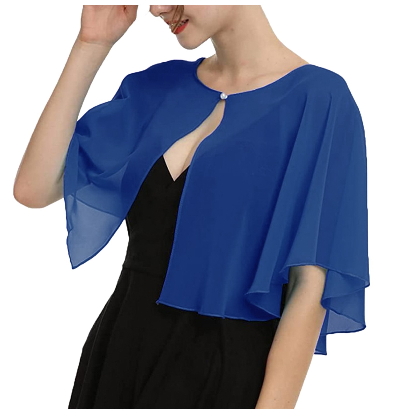 REDARER Soft Chiffon Scarve Shawls Wraps for Dresses Women Accessories Shoulder Shrugs for Women plus Size Cloaks for Women Color Blue Size A Walmart