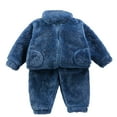 thumbnail image 1 of REDARER Soft Kids Loungewear Cozy Two Piece Outfit with Zipper for Girls and Boys Toddler Winter Pajamas,Kids Clothing,Size:4-5 Years, 1 of 4