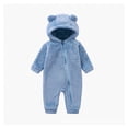 thumbnail image 1 of REDARER Soft Girls Romper and Jumpsuit for Baby Winter Warm Hooded Full Outfit with Grips,Kids Clothing,Size:6-9 Months, 1 of 2