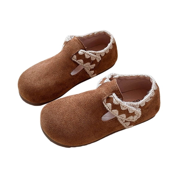 REDARER Soft Sole Leather Sneakers, Birkens Style, Comfortable Casual Shoes for Autumn Fall,Size:7-8 Years
