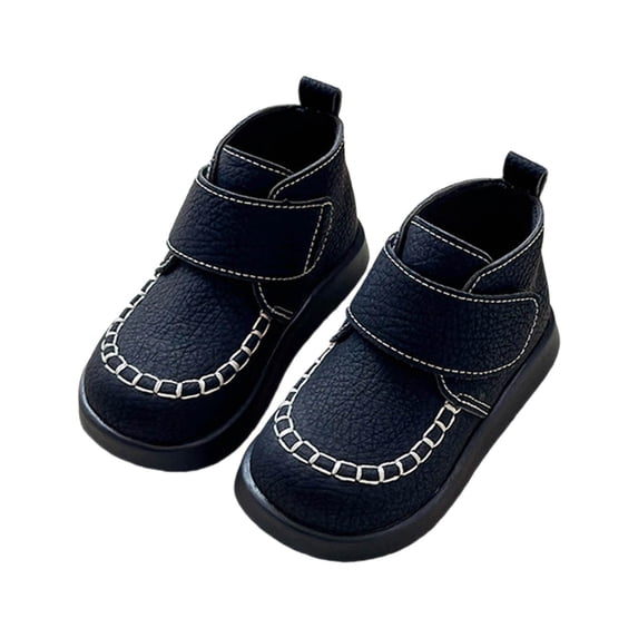 REDARER Soft Sole Sneaker Boots, Easy Walking Booties with Hook Loop Closure, Casual Winter Shoes for Kids,Size:4-4.5 Years