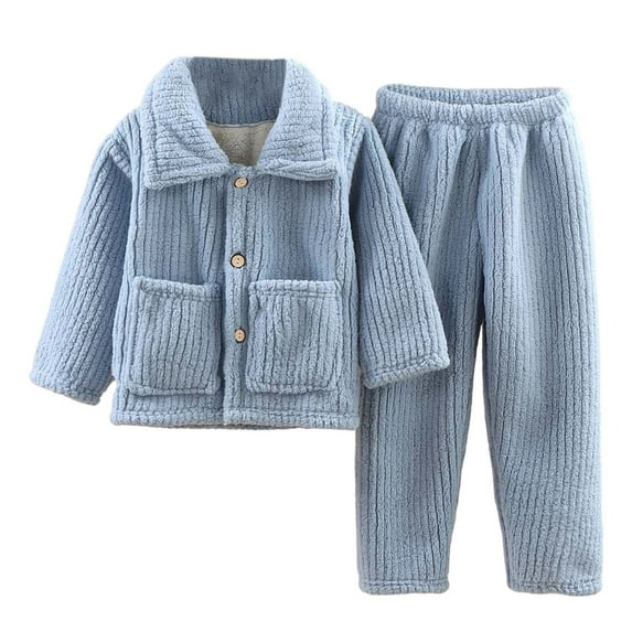 REDARER Soft Winter Kids Pajama Long Sleeve Cozy Flannel Loungewear for Boys Girls Toddler Sleepwear and Homewear Outfit,Size:3-4 Years