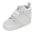thumbnail image 1 of REDARER Spring and Summer Toddler Shoes Boys and Girls Floor Sports Shoes Flat Bottom Breathable Light High Top Solid Color,0-6 Months, 1 of 9
