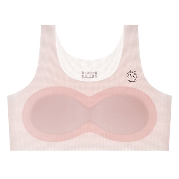 REDARER Girls Ice Silk Training Bras, Ultra-Breathable Sports Bra, Seamless Wirefree & Ultra-Soft for Active Teens,Size for 10-13 Years