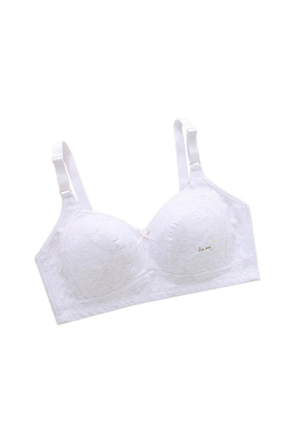 Teen Girls Seamless Training Bras Adjustable Straps Sports Bras Girl's Comfort Flex Fit Seamless Racerback 8 to 14 Years,Size 11-12 Years