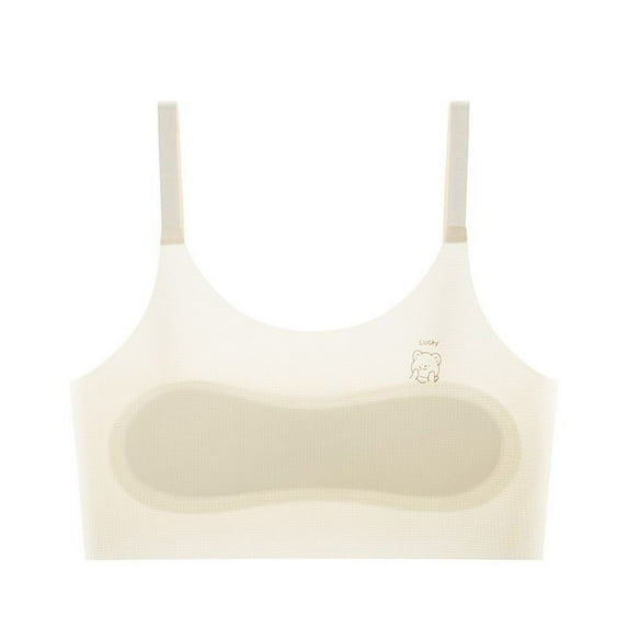 REDARER Girls Silk Training Bras, Ultra-Soft Sports Bra, Breathable & Wirefree for Growing Teens, Solid Color,Size for 9-12 Years