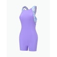 thumbnail image 1 of REDARER Tie Dye Print Racerback Athletic Training Full Coverage Boyleg One Piece Swimsuit (Girls),10-11 Years, 1 of 9