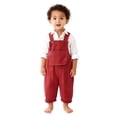 thumbnail image 1 of REDARER Toddler Baby Corduroy Overalls Lined Warm Suspender Pants Boys Girls Casual Winter Playwear Jumpsuit,0-6 Months, 1 of 8