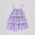 thumbnail image 1 of REDARER Toddler Baby Girls Tiered Tulle Dress Ruffle Straps Sparkle Dot Print Sleeveless Summer Fashion Dress,2-3 Years, 1 of 8