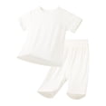 thumbnail image 1 of REDARER Toddler Baby Summer Cool Short Sleeve & High-Waist Shorts 2PC Breathable Pajama Set,18-24 Months, 1 of 2