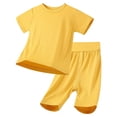thumbnail image 1 of REDARER Toddler Baby Summer Cool Short Sleeve & High-Waist Shorts 2PC Breathable Pajama Set,3-6 Months, 1 of 3