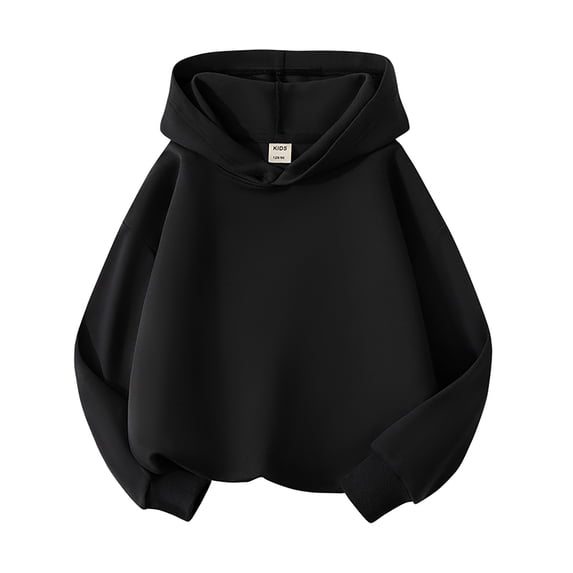 REDARER Toddler Basic Hoodie, Boys Girls Solid Pullover, -Lined Hooded Sweatshirt, Kids Casual Top for Fall,for 6-7 Years