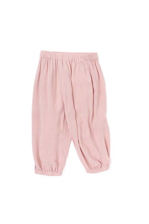 Toddler Boys & Girls' Crinkle Harem Pants, Elastic Waist & Ankles Loose Fit Casual Summer Play Pants,2-3 Years