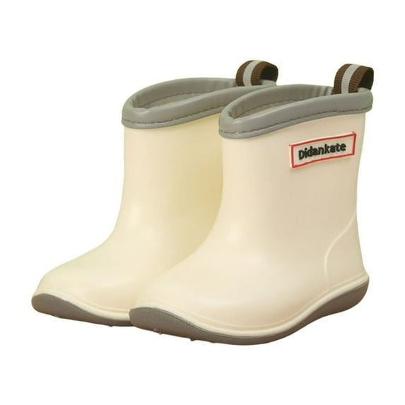 REDARER Toddler Boys Rain Boots - Lightweight -Resistant for Outdoor Play, Soft Sole Comfortable Kids Shoes for All Seasons - Rain Boots Kids,Color:Grey Size:6-7 Years