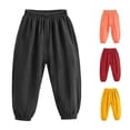 thumbnail image 1 of REDARER Toddler Crinkle Cotton Harem Pants Elastic Waist Ankle Soft Breathable Summer Casual Kids Long Trousers,3-4 Years, 1 of 3