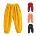 thumbnail image 1 of REDARER Toddler Crinkle Cotton Harem Pants Elastic Waist Ankle Soft Breathable Summer Casual Kids Long Trousers,7-8 Years, 1 of 3