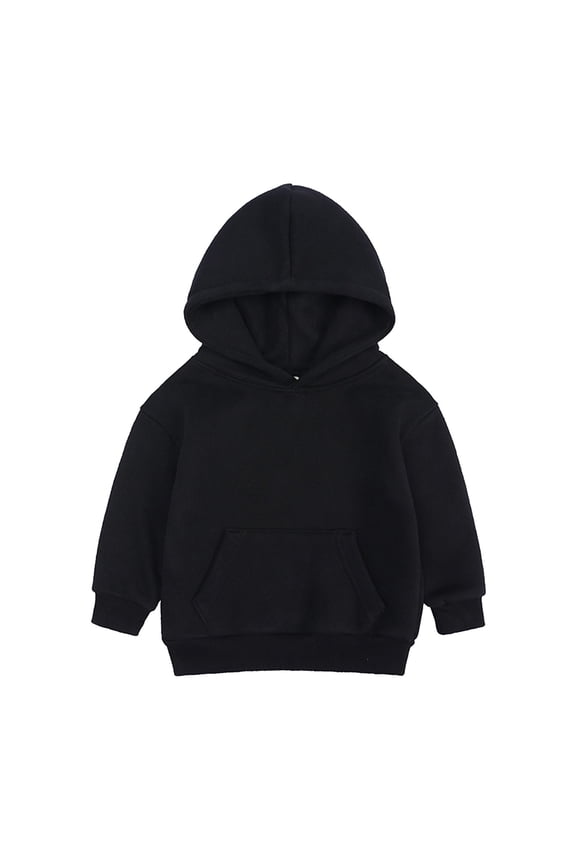 Toddler Hoodie with Pocket, Boys Girls Thermal Pullover, Thickened Winter Sweatshirt, Baby Hooded Coat for Cold Weather,for 12-24 Months
