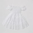 thumbnail image 1 of REDARER Toddler Girls' Cold-Shoulder Smocked Dress, Tiered Ruffle Cake Dress, Summer Casual Party Princess Dress for Kids,4-5 Years, 1 of 6
