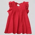 thumbnail image 1 of REDARER Toddler Girls' Eyelet Lace Dress, Ruffle Fly Sleeve Summer Dress, Casual Princess Dress for Kids,7-8 Years, 1 of 8